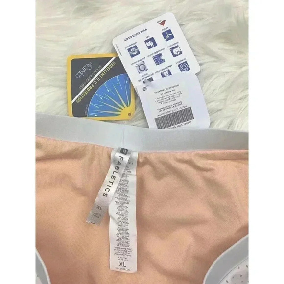 NEW Fabletics Valentina Cheeky Swim Bottom Size XL 12/14 White Bikini Solid - Picture 4 of 6